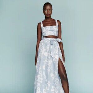 Reformation Palm Linen Two Piece Aliso - Size 6